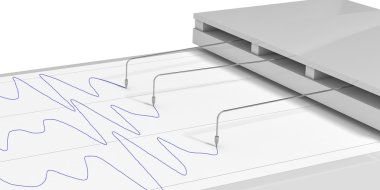 Beyaz bir arka planda kaydedici