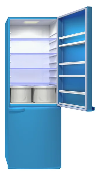 Холодильник на білому фоні — стокове фото