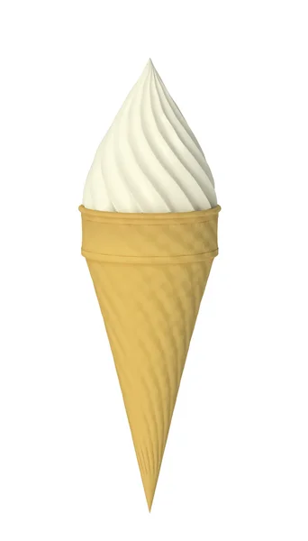 Мороженое на белом фоне — стоковое фото