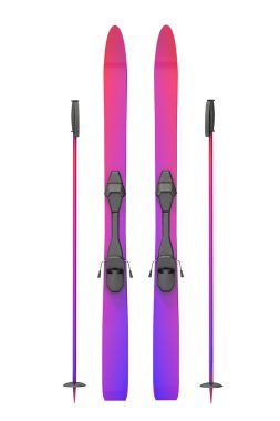 Beyaz bir arka plan üzerinde Kayak