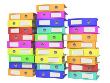 beyaz zemin üzerinde klasörler