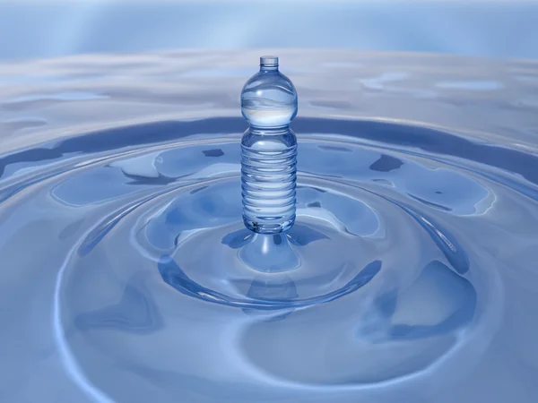Пластикова пляшка з водою — стокове фото