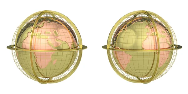 Globe on a white background — Stock Photo, Image