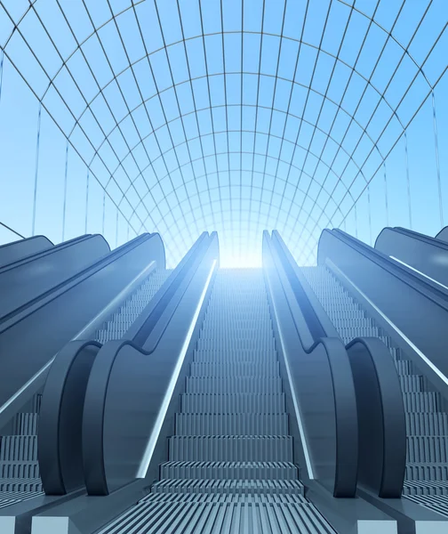 Illustrated escalator — Stock Photo, Image