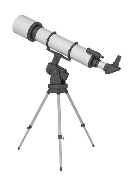 Beyaz bir arka plan üzerinde teleskop — Stok fotoğraf