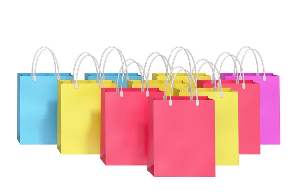 Shopping bags on a white background — Stock Photo, Image