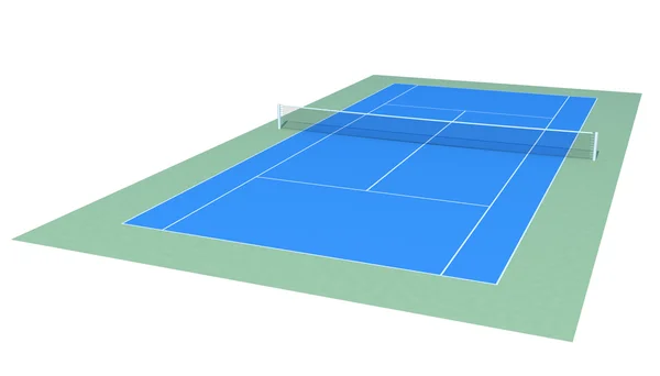 Tennis court on white background — Stock Photo, Image