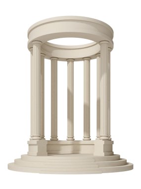 Rotunda beyaz zemin üzerine