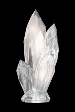 Crystal on a black background clipart