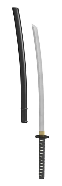 Espada sobre um fundo branco — Fotografia de Stock