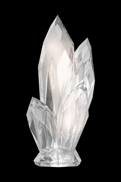 Crystal on a black background — Stock Photo, Image