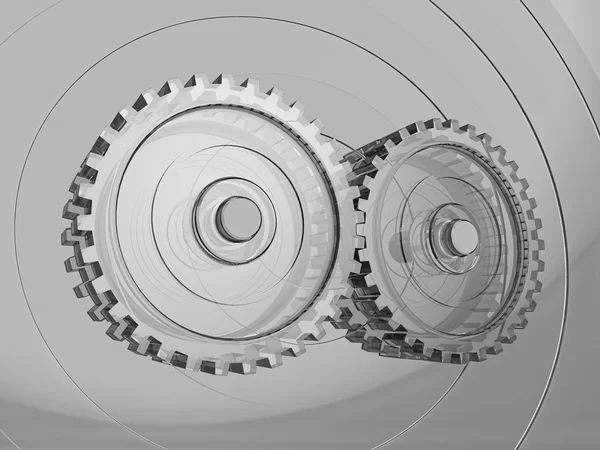 Two gears — Stock Photo, Image