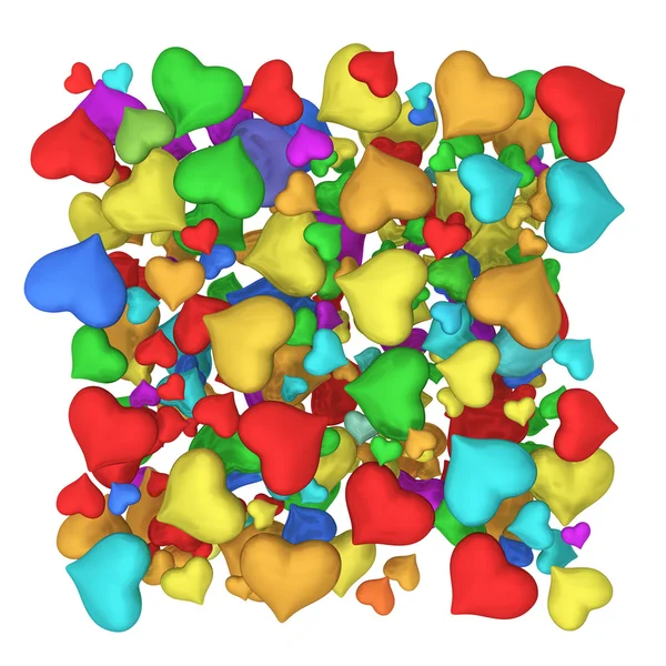 Hjärtan på en vit bakgrund — Stockfoto