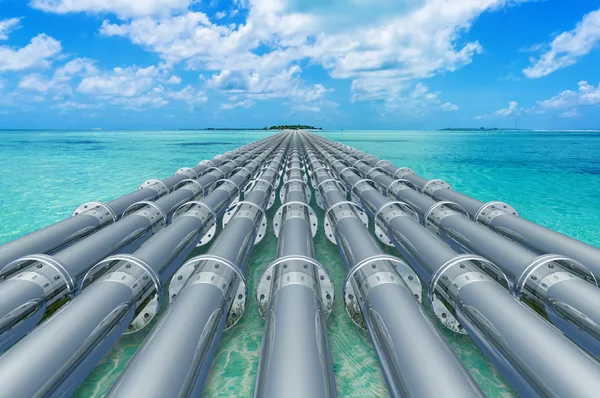 Pipeline in the sea — Stock Photo, Image