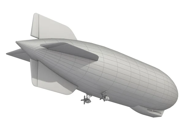 Αερόπλοιο σε λευκό φόντο — Φωτογραφία Αρχείου