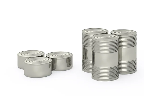 Tin can on a white background — Stock Photo, Image