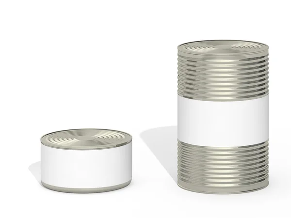 Tin can on a white background — Stock Photo, Image