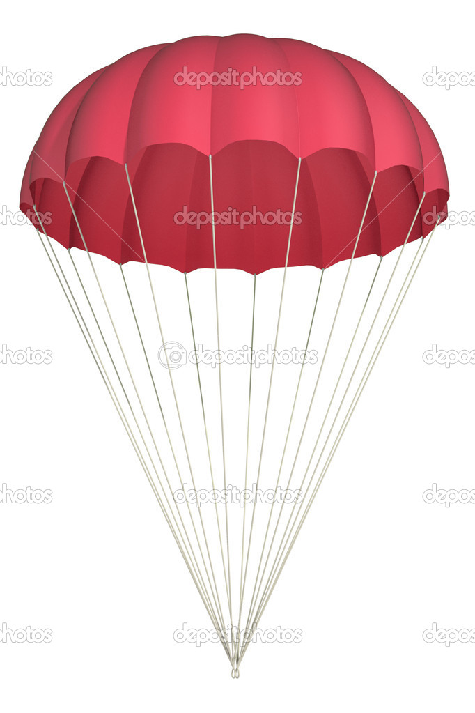 Parachute on a white background