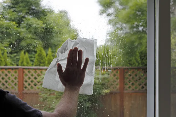 Washing a Window — Stock Photo, Image