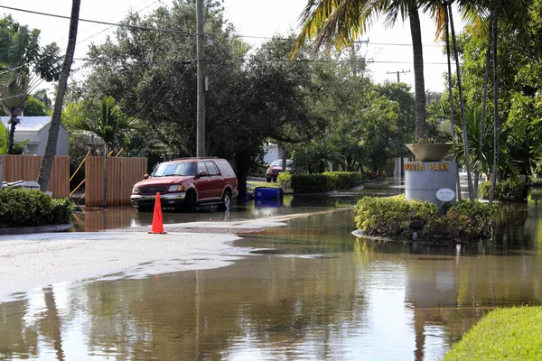 Rues inondées, Victoria Park, Fort Lauderdale — Photo