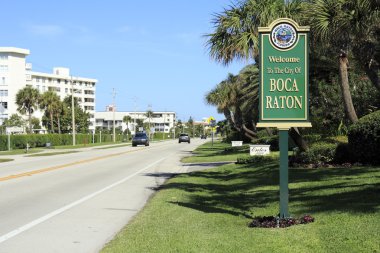 Boca Raton, FL Welcome Sign clipart