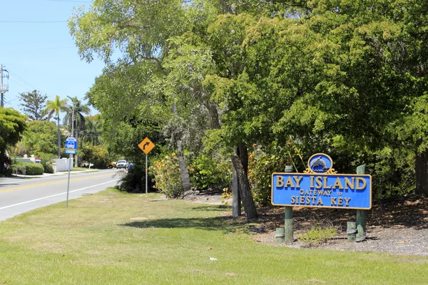 Bay Island Gateway to Siesta Key Sign Stock Picture