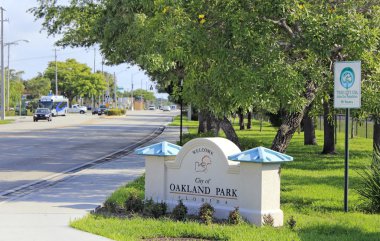 Oakland park, florida işareti hoş geldiniz