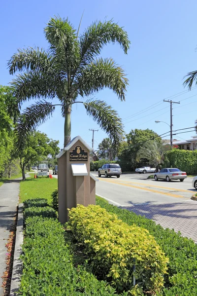 Coral Ridge Entry Sign — Stock Photo, Image