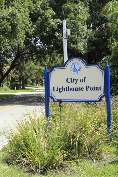 City of Lighthouse Point Sign — Stock Photo, Image