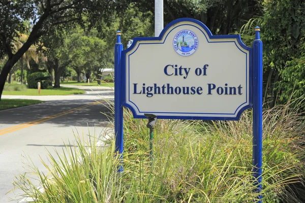City of Lighthouse Point, Florida Sign — Stock Photo, Image