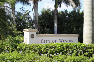 weston, florida işareti şehir