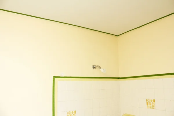 Bathroom Masked with Painters Tape Royalty Free Stock Images