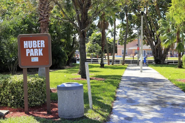 Huber Park Sign — Stock Photo, Image