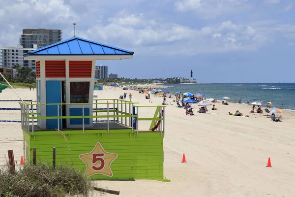 Pompano Beach Florida Usa Juli 2021 Pompano Beach Atlantikküste Mit — Stockfoto