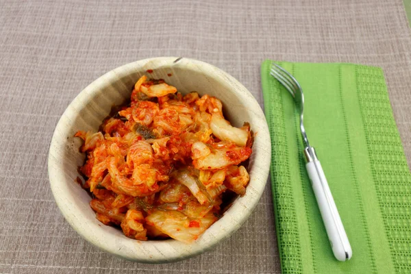Fermented Meal Napa Cabbage Radish Seasonings Kimchi Recipe Ready Eat — Stock Photo, Image