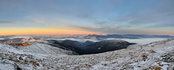 Morning in Carpathians panorama — Stock Photo, Image