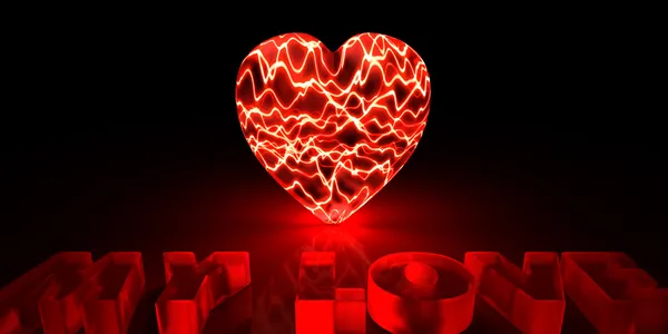Hoogspanning hart. — Stockfoto