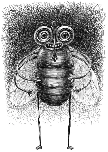 Αστείο καρτούν χαρακτήρα μύγα. — Φωτογραφία Αρχείου