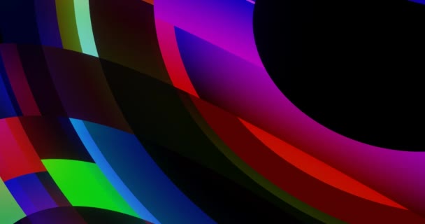Loop Cycled Abstract Geometric Background Screensaver Animation Color Geometric Shapes — Vídeo de stock