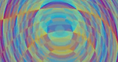 Döngü (döngüyle) soyut geometrik arkaplan, ekran koruyucu animasyonu. Renkli geometrik şekiller ekranda hareket ediyor. Sonsuz döngülü animasyon, 30 fps.