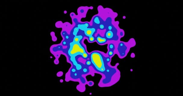 Amorphous Animated Blobs Looped Animation Moving Abstract Fluid Shapes Color — Stock Video