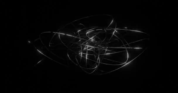 Abstract Background Animation Looped Animation Randomly Spinning Scattering Smooth Lines — Stok video