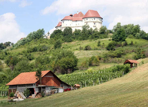 Castelo Veliki Tabot e fazenda — Fotografia de Stock