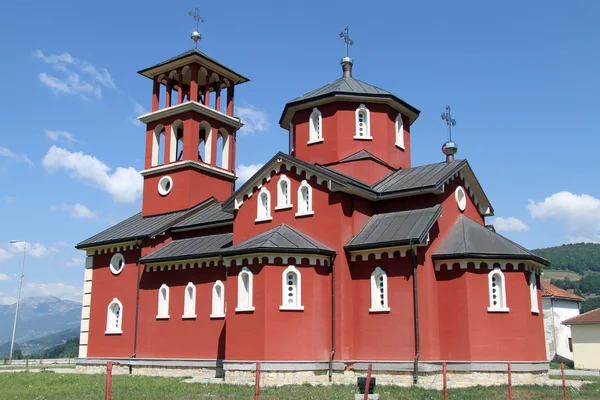 Igreja vermelha — Fotografia de Stock