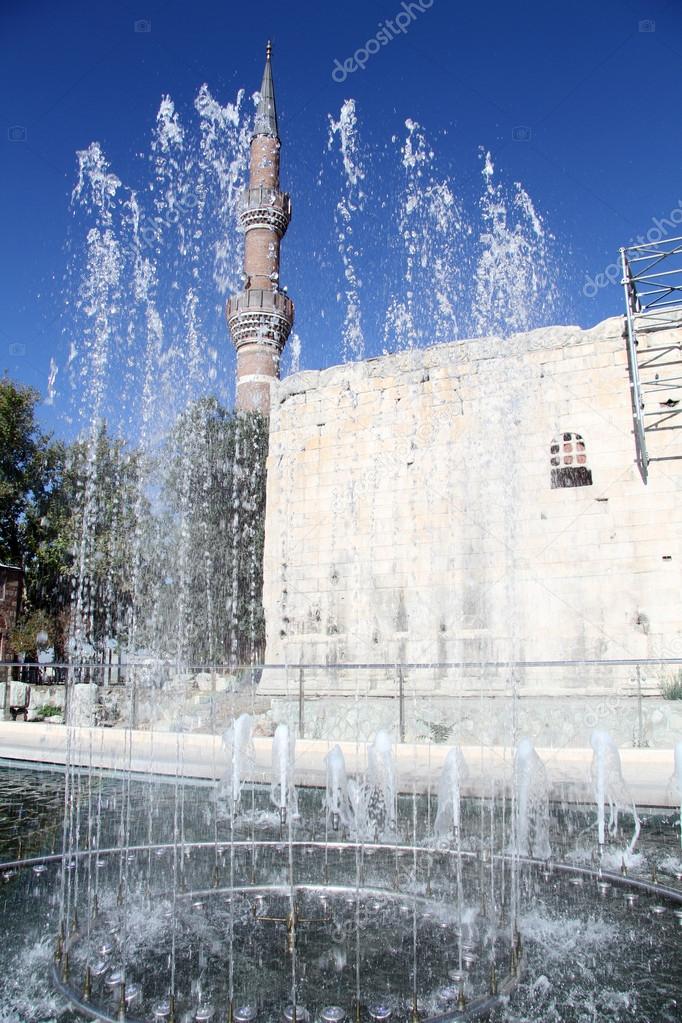 Fountain and temple