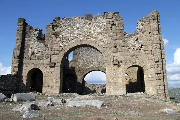 Ερείπια στην aspendos — Φωτογραφία Αρχείου