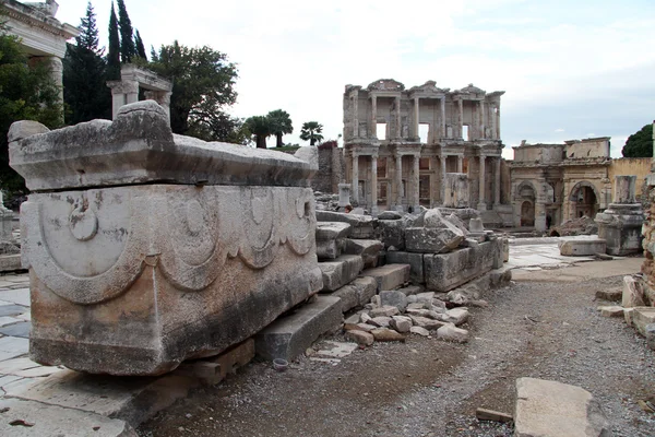 Marmur ulicy w Efezie — Zdjęcie stockowe