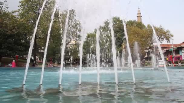 Fountain in Bursa — Stock Video