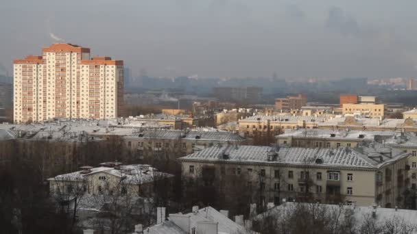 Зима в Москве — стоковое видео