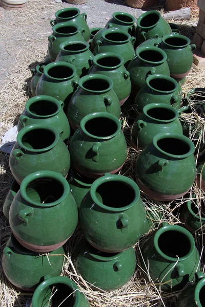 Green pots — Stock Photo, Image